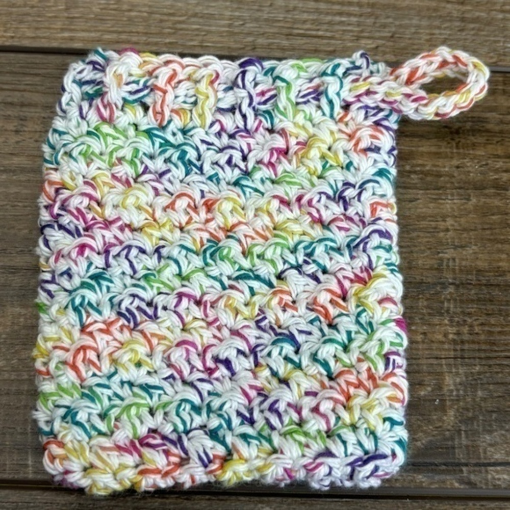 Crochet Bar Soap Saver Pouch Bag Cotton Handcrafted Exfoliating Drawstring Knit